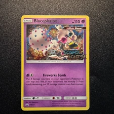 Pokemon Cosmic Eclipse Blacephalon (SM221) Stamped Promo Light Play