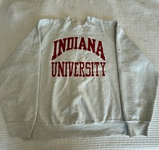 Vintage Indiana University Sweatshirt Crew Neck USA Graphic Print Mens Medium