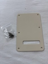 1998 Fender Stratocaster MIM Single-Ply White Tremolo Cavity Cover Plate w/ HW