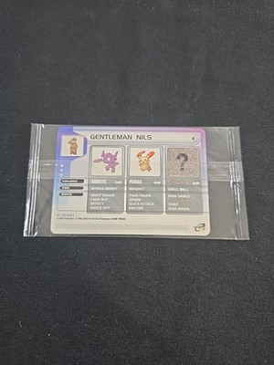 2003 Pokemon Battle e-reader Card Gentleman NILS SEALED  Insert