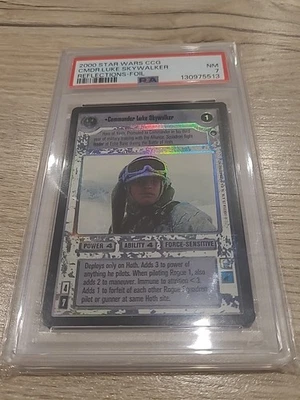 STAR WARS COMMANDER LUKE SKYWALKER REFLECTIONS FOIL PSA 7 NM CCG 2000 RARE - Image 1 of 2