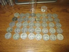 Roll of 40 90% Silver Circulated Washington Quarters lot # 7