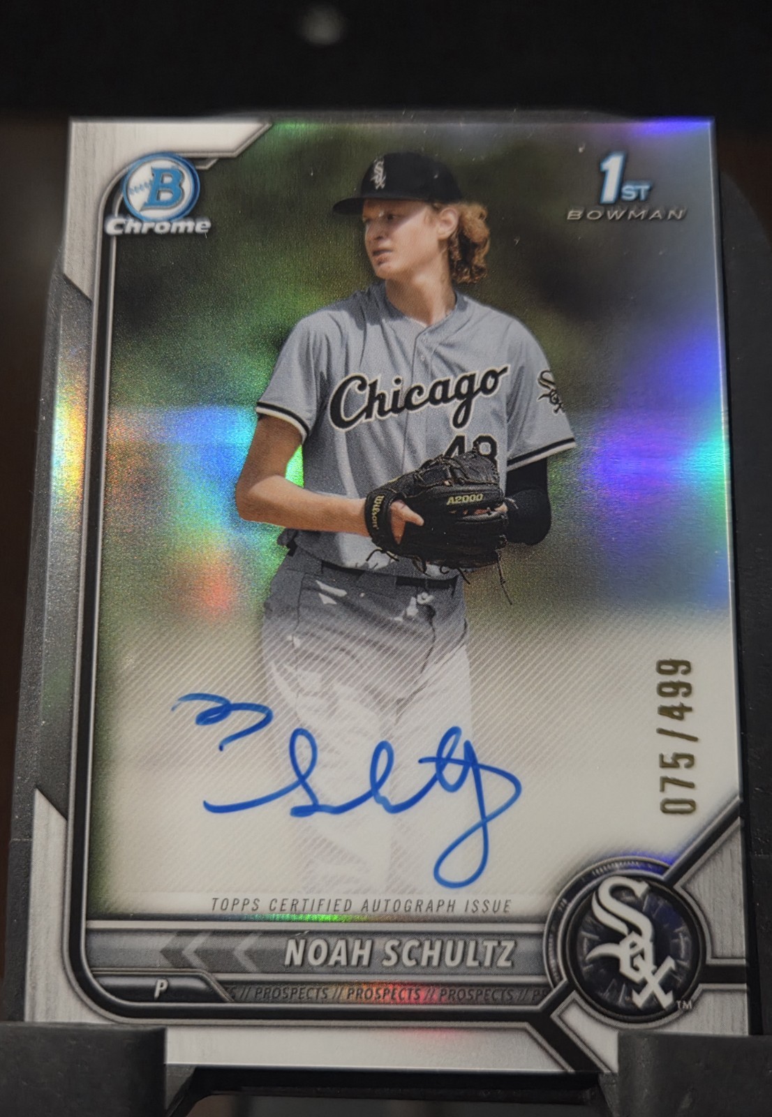 2022 Bowman Draft Chrome Draft Pick Autographs Noah Schultz (1st) Refractor /499
