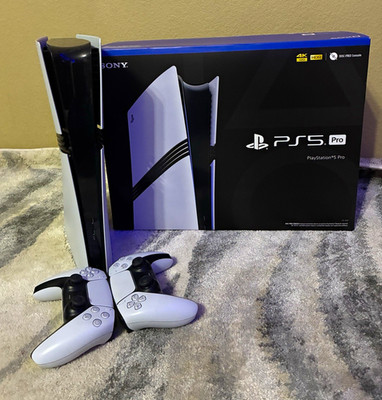 Sony PS5 Pro Console 2TB 4K HDR HDMI White/Black w/ 2 DualSense & Box