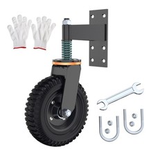 6 Inch Gate Wheel Made of Fine Iron Solid Rubber Maximum Weight Capacity 600 Lbs