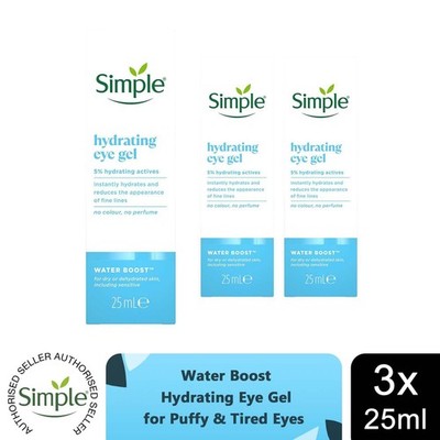 Simple Hydrate+ Augengel beruhigendes Kühlgel für müde Augen Pflege 25ml, 3er Pack