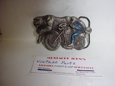 Wolf  Biker, New Old Stock, Pewter  Enamel Belt Buckle  9007 Buckles of Am.