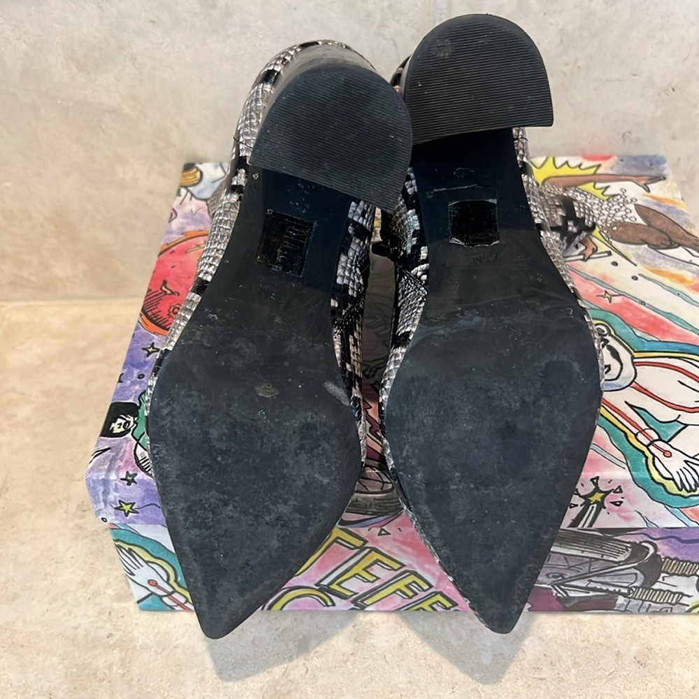 Jeffrey Campbell 'Raven' Python Leather Heeled Bo… - image 7