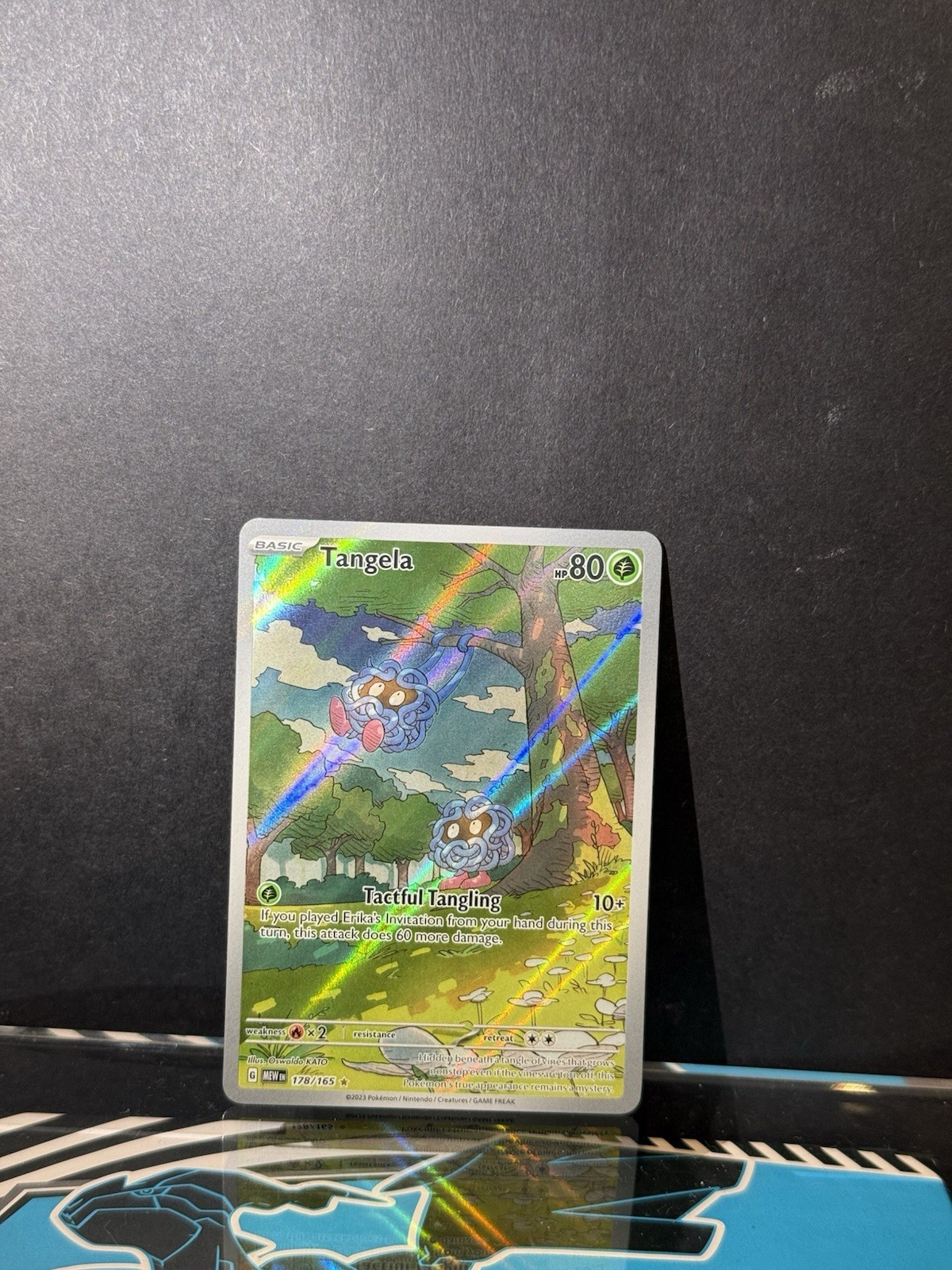 Pokemon Tangela 178/165 Full Art Holo Card 151 Illustration, Mint/NM