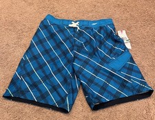 SPEEDO Mens Large Swim Trunks/ Board Shorts Striped Y2K Vintage New