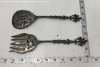 Vintage Bucklars Pewter Serving Spoon Fork -2 Ornate Utensils — photo 2