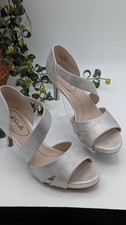 Women's Lifestride Mega Silver Metallic Heels Size 8 NEW