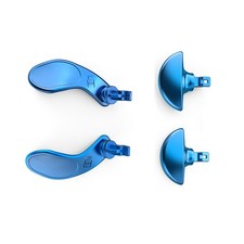 4x Blue Stainless Steel Back Button Paddles For PS5 Edge Controller Replacement