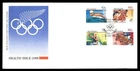 Mayfairstamps New Zealand FDC 1988 block health issue Olympics First Day Cover a