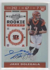 2019 Panini Contenders Optic Holo Prizm Rookie Ticket Jake Dolegala Auto 0c2
