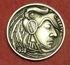 HOBO Buffalo Nickel Aztec Made from a Real US Buffalo Nickel