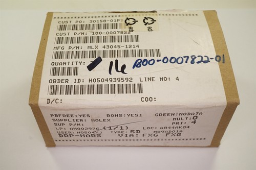 Lot of 6 43045-1214 Molex Connector Header 12 Pos 3.0mm Vertical Gold TH NOS - 第 7/7 張圖片