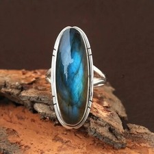 Unique Labradorite Ring 925 Sterling Silver Handmade Ring Anniversary Gift Ring