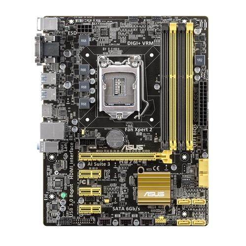 ASUS H87M‑E Micro ATX Moederbord LGA1150 DDR3 Intel H87 HDMI DVI VGA USB3 RAID - Afbeelding 2 van 3