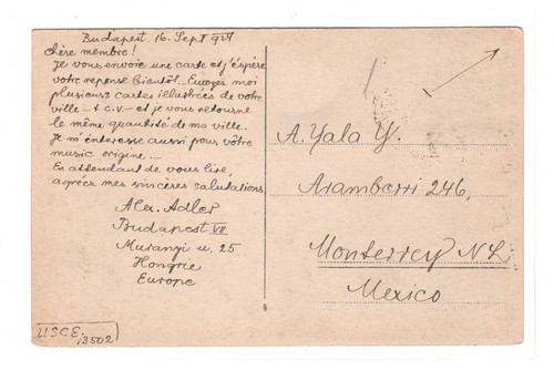 HUNGARY Postcard VIEW SIDE USAGE Budapest *St Gerard Statue* 1924 Mexico KA782 - Picture 4 of 6