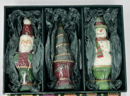 Christmas Topiary Candle Trio by The White Barn Candle Co Vintage NEW - Picture 2 of 4