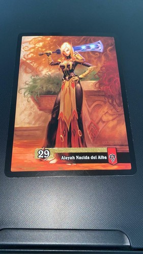 Carta Wow World of Warcraft XL Elfo Aleyah Nacida del Alba.15cm x11cm Nueva - 第 4/4 張圖片