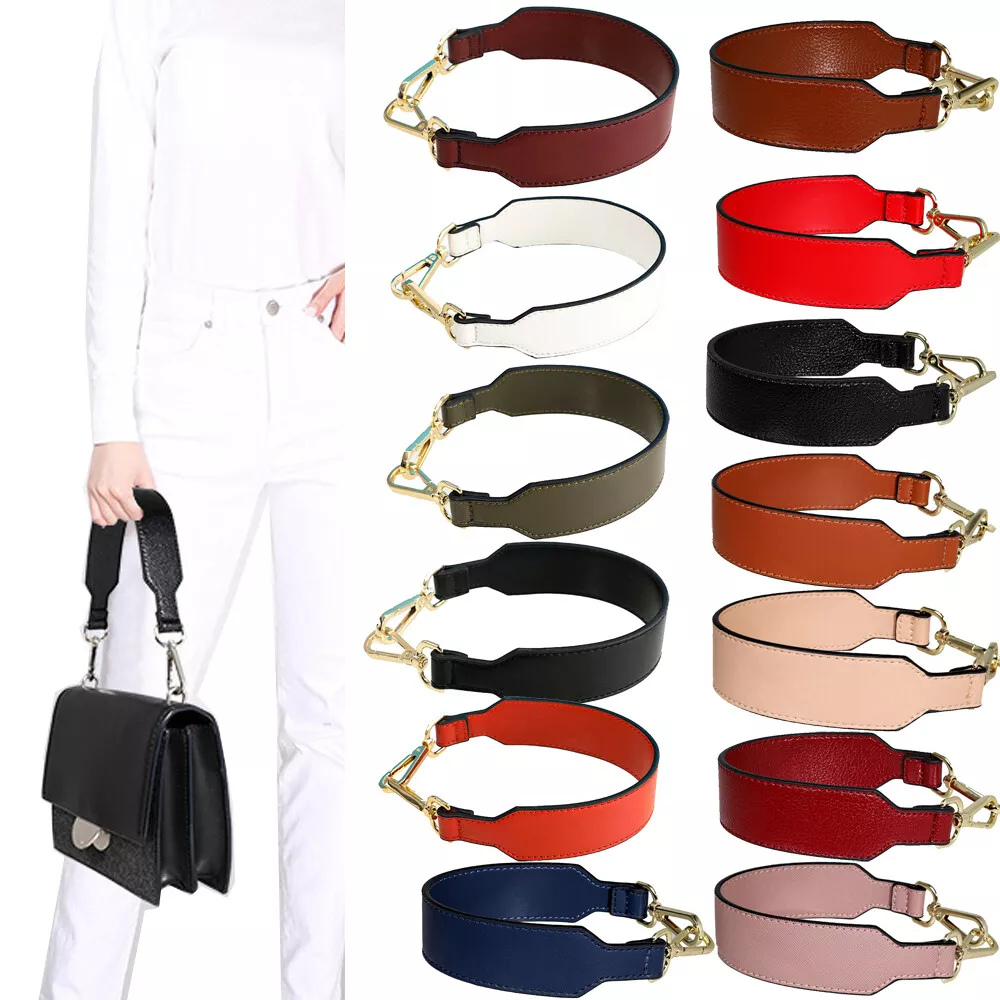 Adjustable PU Leather Crossbody Shoulder Bag Strap Replacement Purse Making - Black- Gold Buckle, Men's, Size: As described
