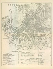 Historic Map - Verona Italy - Castro 1870 - 23 x 29.73 - Vintage Wall Art