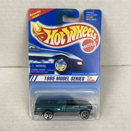 Hot Wheels 1995 Model Series #7 Dodge RAM 1500 Green w/ 5DOTs - Picture 1 of 6