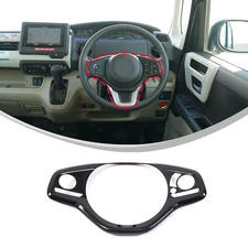 Gloss Black Steering Wheel Trim Cover Fits Honda N-BOX 2017-2021