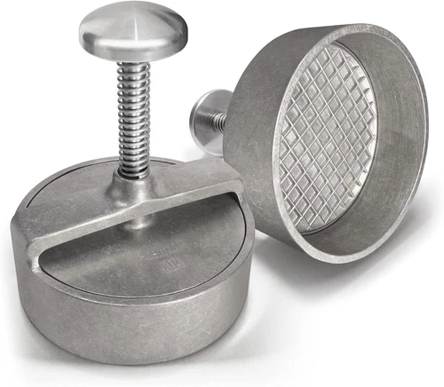 Profi Burgerpresse Hamburgerpresse Ø 125 mm Aluminium - Pattyauswerfer Anti-Haft