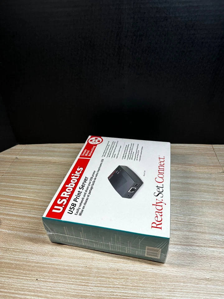 SEALED! U.S. Robotics USB Print Server TCP/IP APLTLK NTBUI (USR7500) - Image 2 of 4