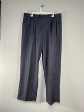 Perry Ellis Portfolio Pleated Dress Pants Men's 38 x 32 Mid Rise Gray Office