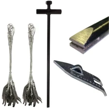 Trapping Stake Package - 2 Doz 15" Cable Stakes w/ Driver - AuSable Dirt Anchors