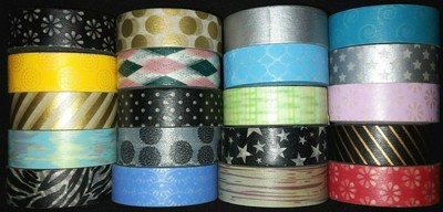 (0,20  / Meter) 1 Rolle Washi Tape Klebeband 15 mm x 10 Meter Dekoband