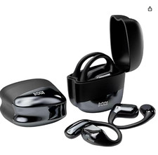 Open Ear Clip Headphones, Air Conduction Wireless Earbuds Bluetooth 5.3 Sports E