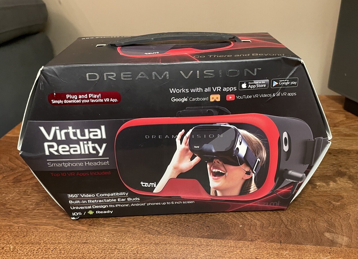 Tzumi Dream Vision Virtual Reality Smartphone Headset New Open Box