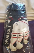 Sportout Goalie Gloves, Soccer Goalkeeper Gloves with Fingersave - Size 6