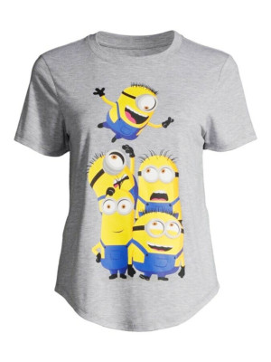 Despicable Me Minions Women / Junior' Short Sleeve Graphics Tee Shirt Top NEW