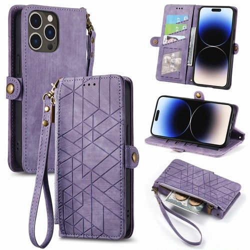 Geometry Leather Flip Wallet Case For Nokia C35 HMD Pulse Pro HMD Skyline Fusion - Picture 8 of 18