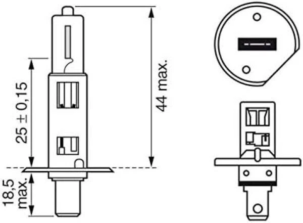 2 Bombillas De Coche H1 BOSCH 60/55 W Luz Blanca Para Faro Antiniebla 2 Lámparas - Imagen 3 de 4