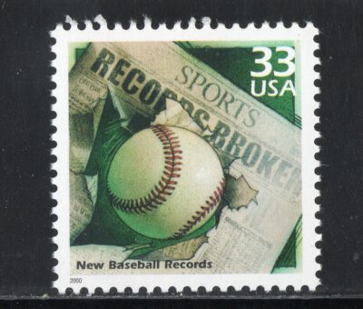 3191a * NEW BASEBALL RECORDS * U.S. Postage Stamp MNH * CELEBRATE THE ...