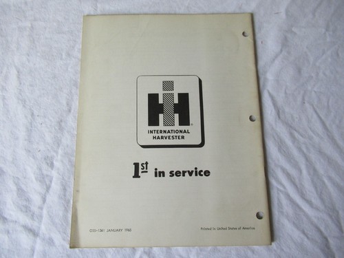 1965 IH International Harvester 3414 tractor loader service manual - Picture 8 of 8