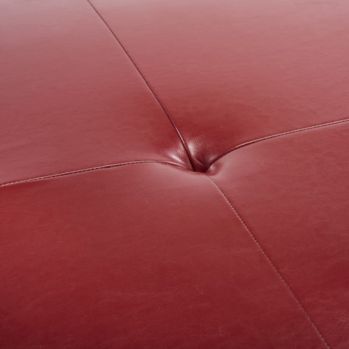 SAFAVIEH Jordan Cocktail Ottoman | Red | - Picture 7 of 10