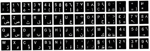 Keyboard Stickers UKRAINIAN RUSSIAN ARABIC FRENCH KOREAN JAPANESE QWERTY AZERTY - Picture 16 of 23