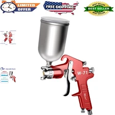 Lightweight Air Powered Spray Gun with 400ML Gravity Cup for Precision Painting