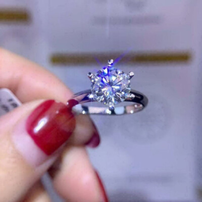2Ct Round Cut Diamond Engagement Wedding Solitaire Ring 14K White Gold Finish