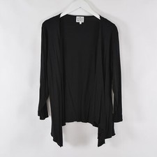 The Masai Women's Asymmetric Draped Front Cardigan Long Sleeve Black Size XXL