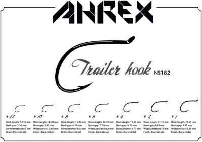 AHREX NS182 Trailer Hook 18 Haken Größen #2 #4 #6 #8 Intruder & Co. NS182 Ahrex