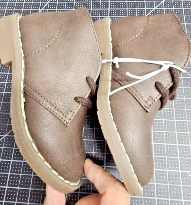 The Children's Place Niño Niño Botas con Cordones Imitación Cuero Marrón Talla 7 Foto 4 de 4